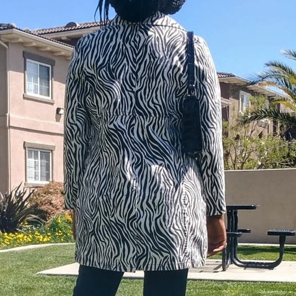 Denim Zebra Trech style coat